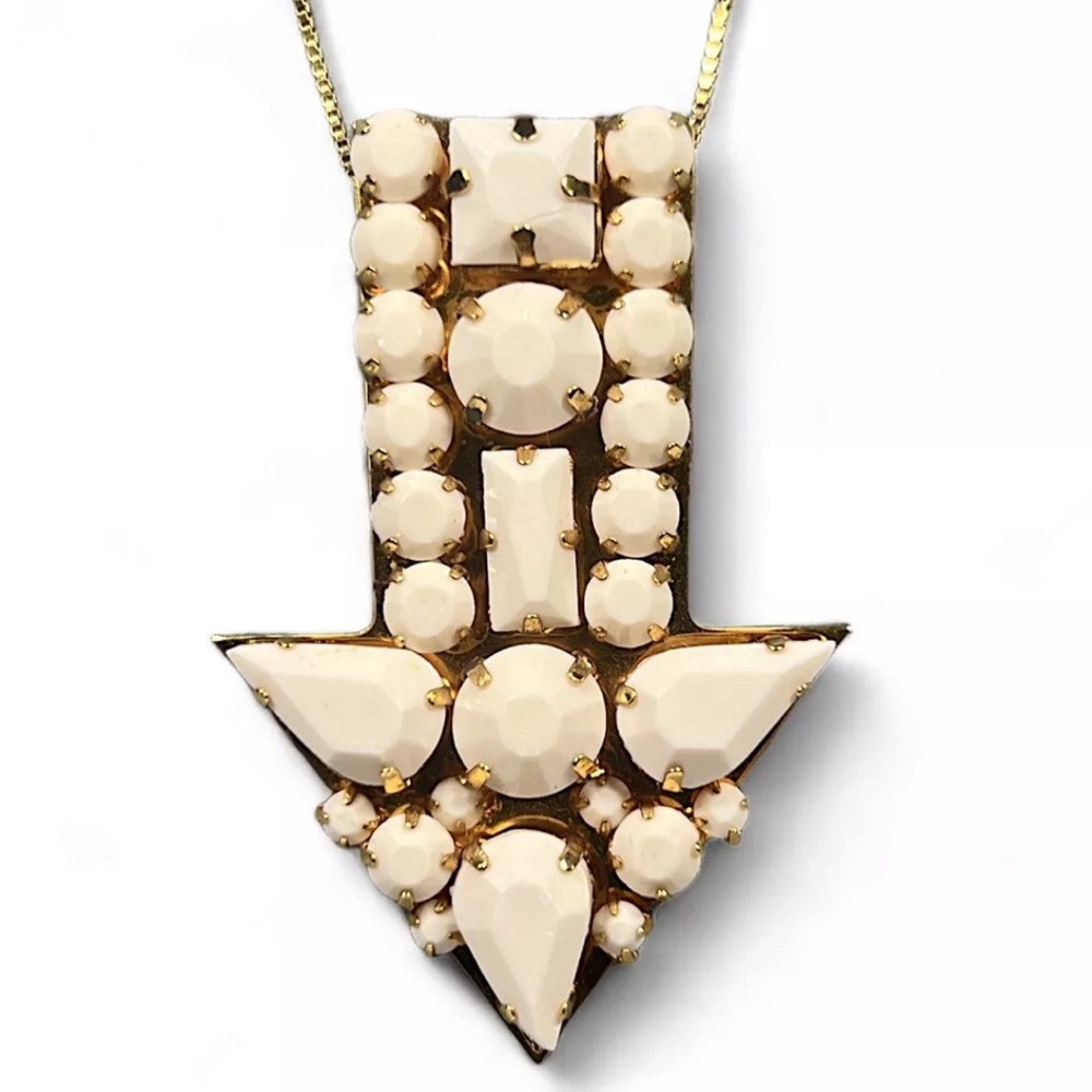 Stella McCartney Crystal Arrow Pendant Necklace